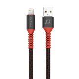 Phone cable Lightning to USB, 1m, black, DeTech