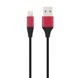 Phone cable Lightning to USB, 1m, black, DeTech 160328
