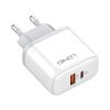 Phone charger with USB Type-C cable, USB and USB Type-C, 45W, white, LDNIO - 4