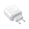 Phone charger with USB Type-C cable, USB and USB Type-C, 45W, white, LDNIO - 3