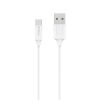 Phone charger with USB Type-C cable, USB, 18W, white, DeTech - 2