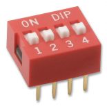 DIP Switch lever, SPST, 0.1A/24VDC, 0.1A/24VDCmm, OFF-ON