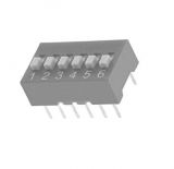 Микропревключвател DIP, SPST, 0.1A/24VDC,16x7x12mm, OFF-ON