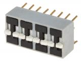 Микропревключвател DIP, SPST, 0.1A/24VDC, 18x7x12mm, OFF-ON