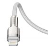 Кабел за телефон Lightning към USB Type-C, 1m, бял, 20W, Baseus - 3