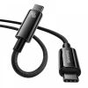 Кабел за телефон USB Type-C към USB Type-C, 1m, черен, 240W, Baseus - 2