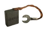 Четка въглено-графитна,  EG3, 19x23x8mm, с горно-страничен извод, кабелна обувка тип вилица 5 mm