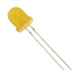 LED диод, жълт, 8mm, 250~400mcd, 20mA, 60°, THT