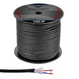Speaker cable, 2x1.5mm2, Cu, black, KAB0378, AZUSA
