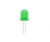 LED diode green, 250-300mcd, 20mA, ф10x14mm, 60°, convex, THT
