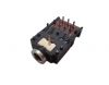Connector, 3.5mm, stereo, socket, PCB mount, black

