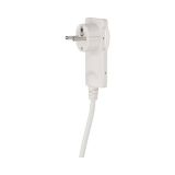 Flat plug with cable, 2P+E type, 230VAC, 16A, 90°, white, OR-AE-1312/W, ORNO