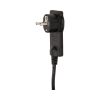 Flat plug with cable, 2P+E type, 250VAC, 16A, 90°, black, OOR-AE-1312/B, ORNO
 - 1