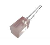 LED diode, red, 7x5.5x12mm, 80~150mcd, 20mA, 120°, square, THT