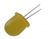 LED диод, жълт, ф12mm, 350~450mcd, 20mA, 60°, кръгъл, THT
