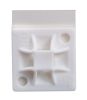 Holder for cable tie QM20A-PA66-NA, 20x20mm, white, adhesive - 1