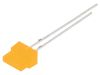 LED diode, orange, 5x1x8.5mm, 50~100mcd, 20mA, 30°, flat, THT 
