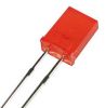 LED diode red 5x1x8.5mm 100mcd 20mA 30° flat THT