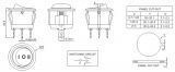 Rocker Switch, 10A/250VAC, I-0-II, SP3T, round - 3 - Vikiwat Rocker Switch, 10A/250VAC, I-0-II, SP3T, round - 3