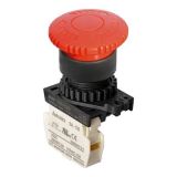 Panel switch, S2ER-E3RBM, mushroom, 22mm, 1 position, red