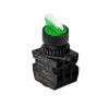 Panel switch, S2SRN-L7G2ALM, rotary, 22mm, 3 positionс, green
