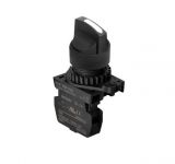 Panel switch, S2SR-S3WAM, rotary, 22mm, 2 positions, black