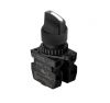 Panel switch, S2SR-S7W2AM, rotary, 22mm, 3 positionс, black
