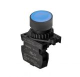 Panel switch, S2PR-P1BAM, button, 22mm, 1 position, blue