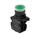 Panel switch, S2PR-P3GALM, button, 22mm, 1 position, green, LED