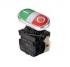 Panel switch, S2TR-P3WABLM, button, 22mm, 2 positions, red/green, LED
