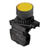 Panel switch, S2PR-P1YAM, button, 22mm, 1 position, yellow