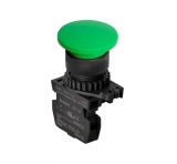 Panel switch, S2BR-P1GAM, mushroom, 22mm, 1 position, green