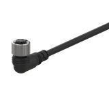 CLD2-5 sensor cable, 4 pins, 2 cables, angled connector, 5m, M12