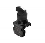 Panel switch, S2SR-S4WAM, rotary, 22mm, 2 positions, black