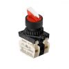 Panel switch, S2SRN-L7R2BLM, rotary, 22mm, 3 positions, red
