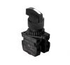 Panel switch, S2SR-S8W2AM, rotary, 22mm, 3 positions, black
