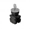 Panel switch with key, S3KF-3ES2AM, rotary, 22mm, 2 positions, black
