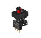 Panel switch, S16SRT-S2RC, rotary, 22mm, 2 positions, red