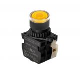 Panel switch, S2PR-P3YABLM, button, 22mm, 2 position, yellow, LED