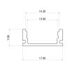 Aluminium profile for LED strip, surface mounting
 - 3