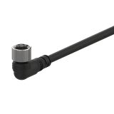 Cable for sensor CLAH2-5, 4 pins, 2 cables, angle connector, 5m, M12mm