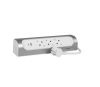 Power strip, 3-way, 1m cable, USB A+C, grey/white, LEGRAND 694502
 - 1