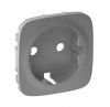 Cover, for power socket, Legrand, Valena Allure, color aluminium, 755207
