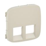 Cover, for double socket (RJ45/RJ11), Legrand, Valena Allure, color cream, 755426