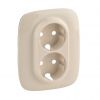 Cover, for double power socket, Legrand, Valena Allure, color cream, 754956
