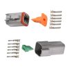 Connector DEUTSCH, 6 pins, 13A, male+female, DT04-6P + DT06-6S