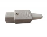 Power plug, АС, female, IEC C13, 6A, 250VAC, white