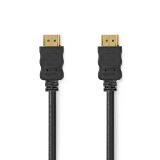 HDMI кабел, HDMI-HDMI, 0.5m, черен, 4K 60Hz, Ethernet, NEDIS