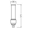 LED PL lamp, LEDVANCE, G24d-3, 9W, 230VAC, 4000K, neutral white, 2P - 3