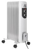 Oil radiator, 2000W, 230VAC, 230x416x600mm, white, 9 ribs, TSA8036, TEESA